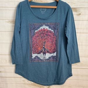 Lucky Brand Mid Sleeve Blouse Sz L